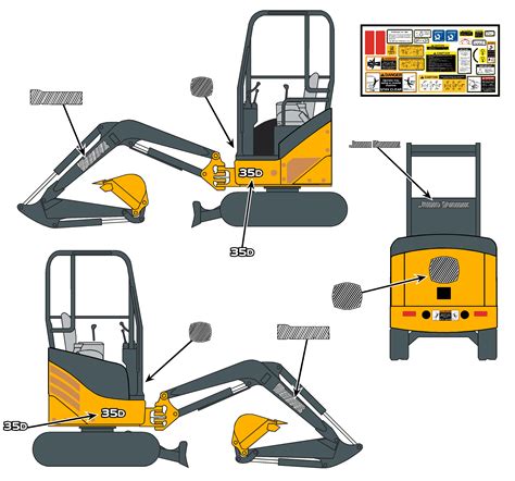 Deere Excavators 35D High Quality Decals Packages